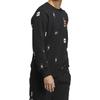 adidas FW22 Multi Logo Crew Neck Sweatshirt Loose Comfort Casual Sportswear Pullover Tops Men Black HN8982