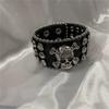 New Cross Bracelet for Men Hip Hop Spicy Girl Punk Rhinestone Handmade Personalized Leather Willow Nail Handmade