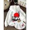 Voiture de sport japonaise Impression japonaise Pull à capuche décontracté et confortable pour enfants Style cool Pull à manches longues pour enfants