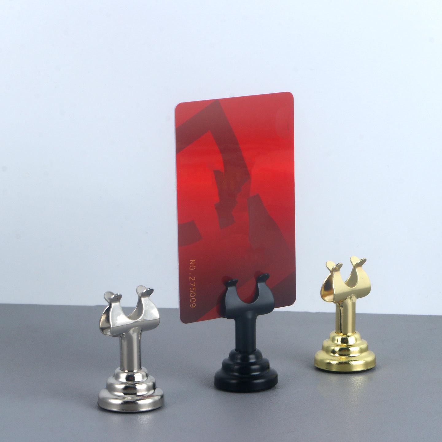 

Chubby Card Holder & Dessert Sticky Notes Stand for Desktop Storage Mini U-shaped Holder золотой