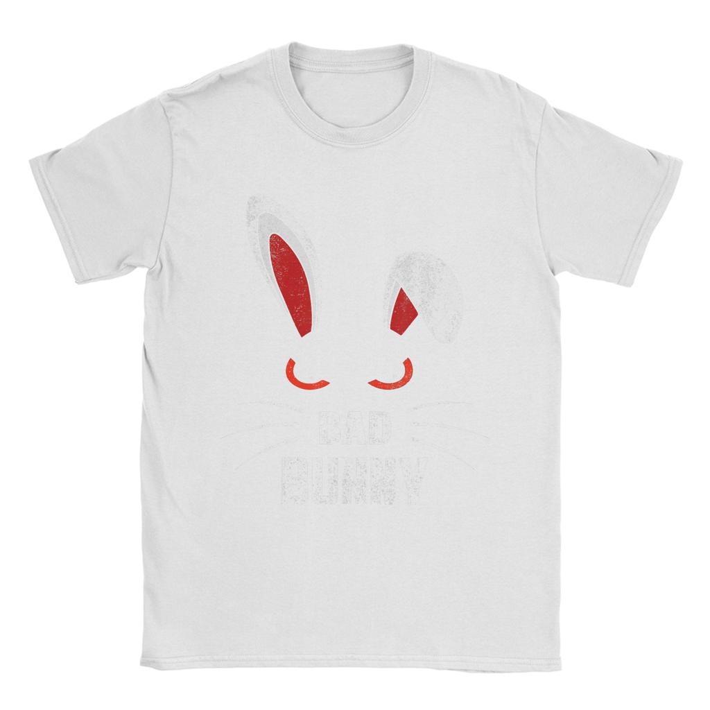 Bad Bunny Scary Rabbit Cool Animal Lover T Shirt Mens 100 Cotton Vintage TShirt Crewneck Tees Short Sleeve Clothes Graphic