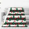 Custom Sofa Fleece Gnomes Merry Christmas Throw Blanket Warm Flannel Blankets For Bed Travel Couch Bedspreads