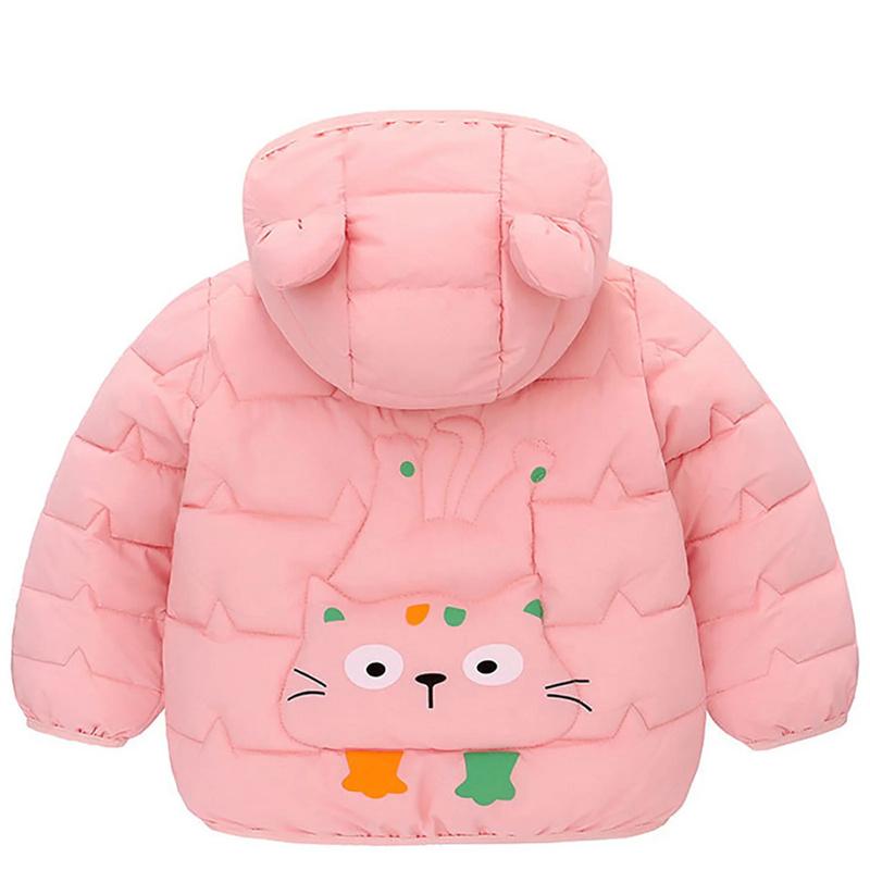 Copii Băieți Jachete ușoare cu glugă din puf Îmbrăcăminte exterioară călduroasă Toamnă Copii Fete Paltoane Desene animat Dinozaur Print Îmbrăcăminte casual