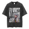 Anime Frieren Beyond Journeys End Frieren Washed Vintage Tshirt Men Women Fashion Manga Tshirts High Quality Cotton T Shirts