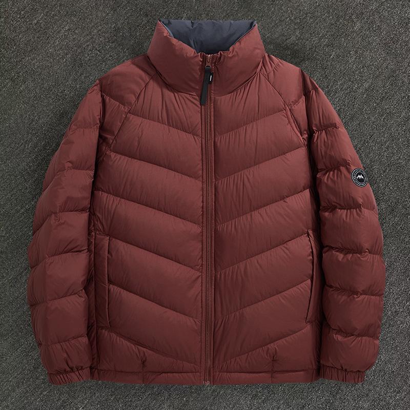 

Men s autumn and winter new down jacket men s stand-up collar casual trend warm men s and women s solid color versatile jacket 4XL