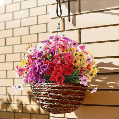 Artificial Flowers Adjustable Height Fade-Resistant Handmade Realistic Silk Petals No Watering Sunlight Floral Display Arrangement