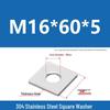 304 Stainless Steel Thickened Square Washer for Curtain Wall (M4-M16)