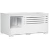 Armadietto per Gatti con 2 Ripiani Design 2-in-1 Porta Magnetica Bianco