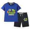 Plants Vs. Zombies Boys' Summer Set: Kids' Thin Short Sleeve T-shirt & Shorts Two-Piece Set