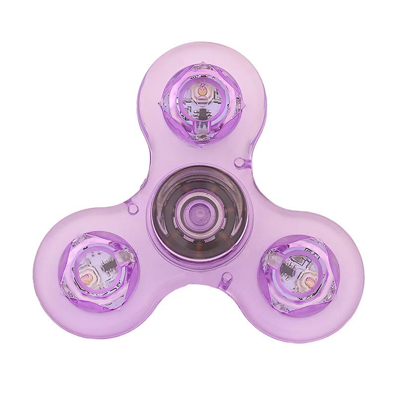 LED Crystal Luminous Gyro: Children s Flashing Decompression Rotating Toy