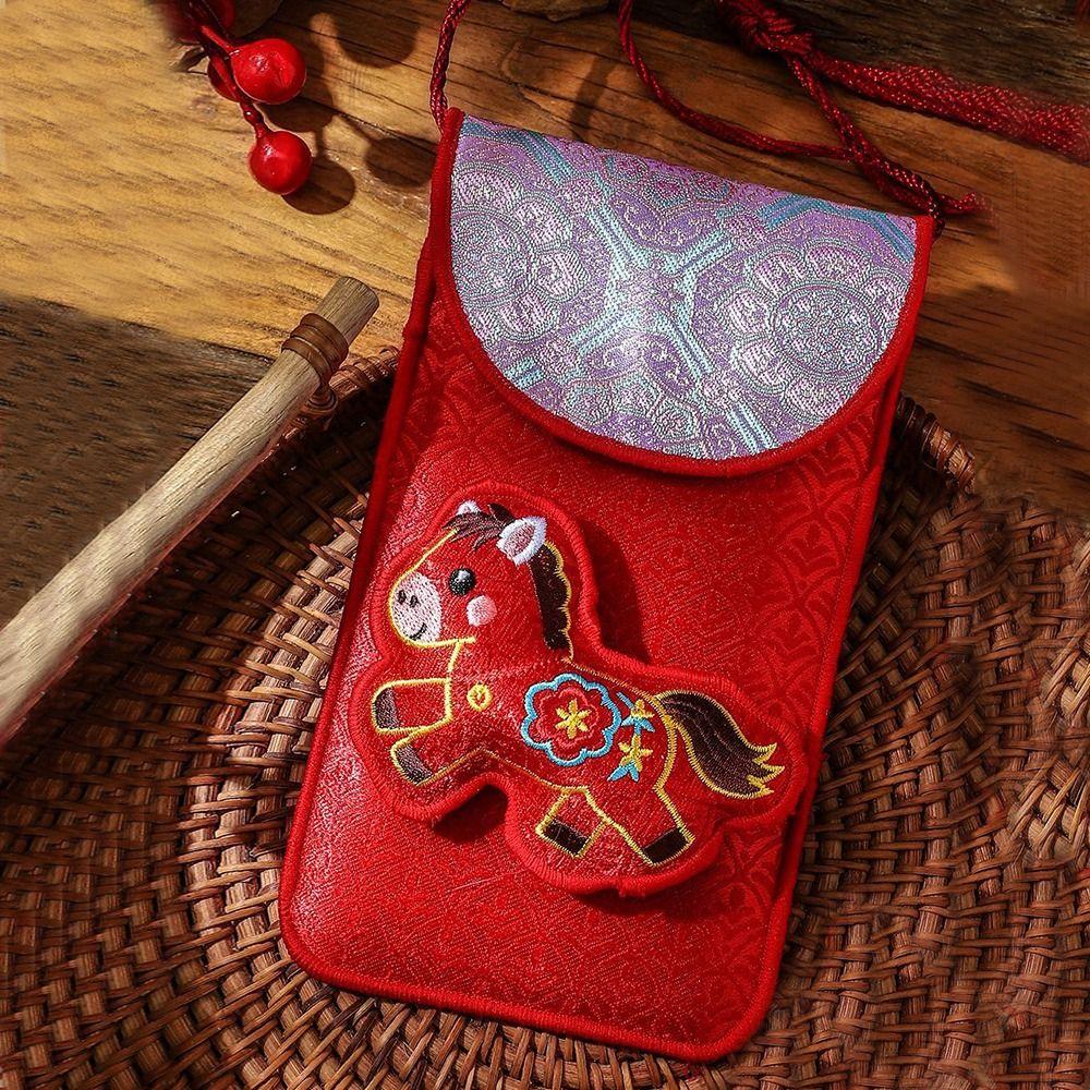 Thickened Horse Year Money Envelope Chinese Style Red Packet Cloth Red Envelope  Chinese New Year