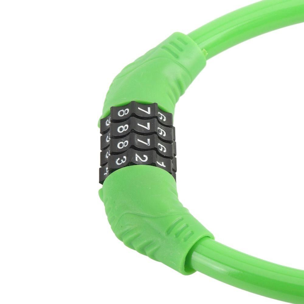 2 PCS Multicolor Combination Cable Lock 4-Digit Number Security Bike Lock  Motorbike Protection