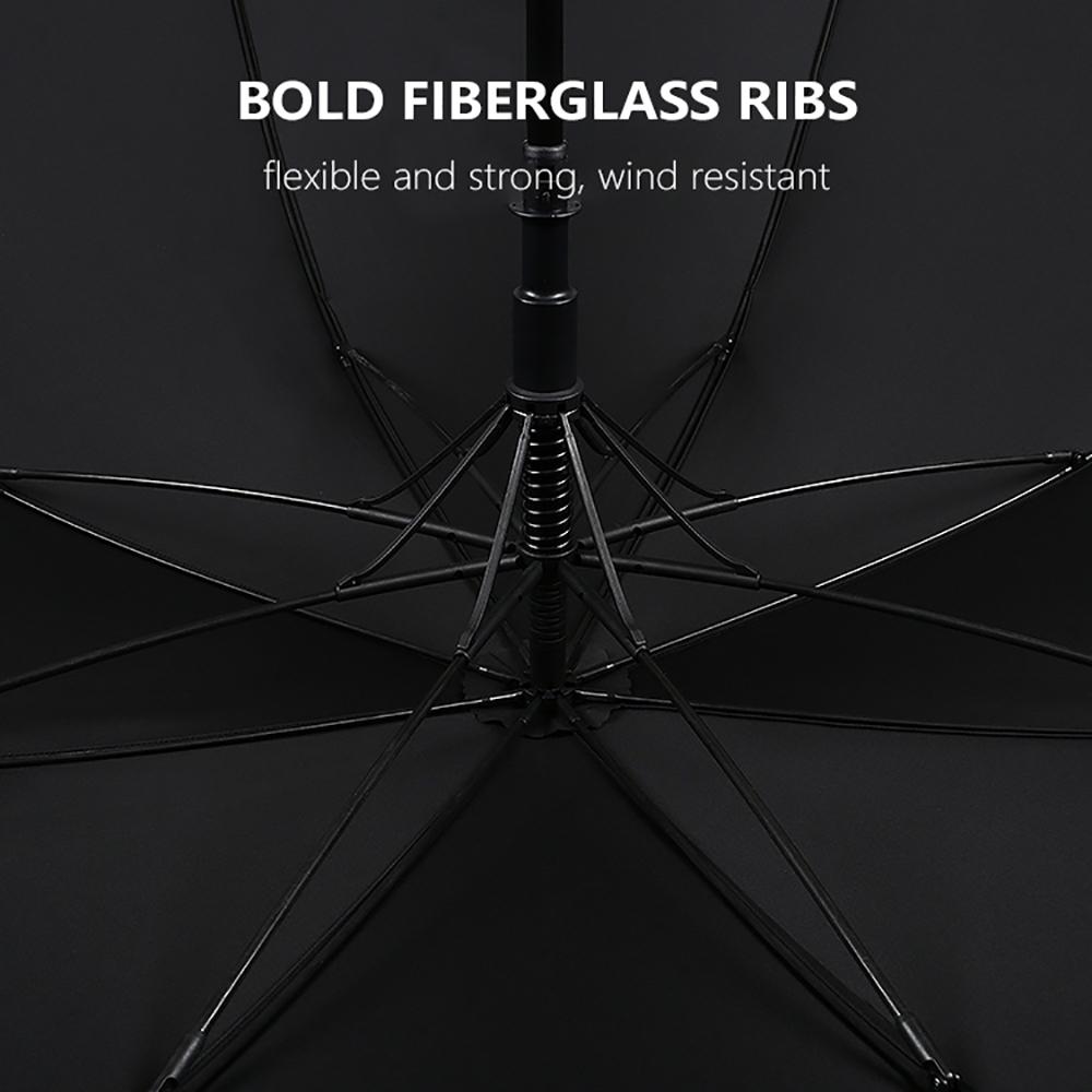 120cm Big Long Umbrella Men Business Double Layer Windprooof Umbrella Rain Women Leather Cover Golf Umbrella Outdoor