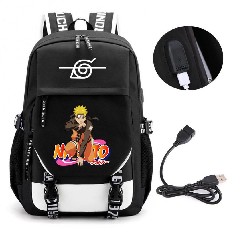 Großes Fassungsvermögen Anime Naruto Inspiriertes Rucksack für Teenager Schüler Tägliche Nutzung Laptop Reisetasche Urbaner Stil
