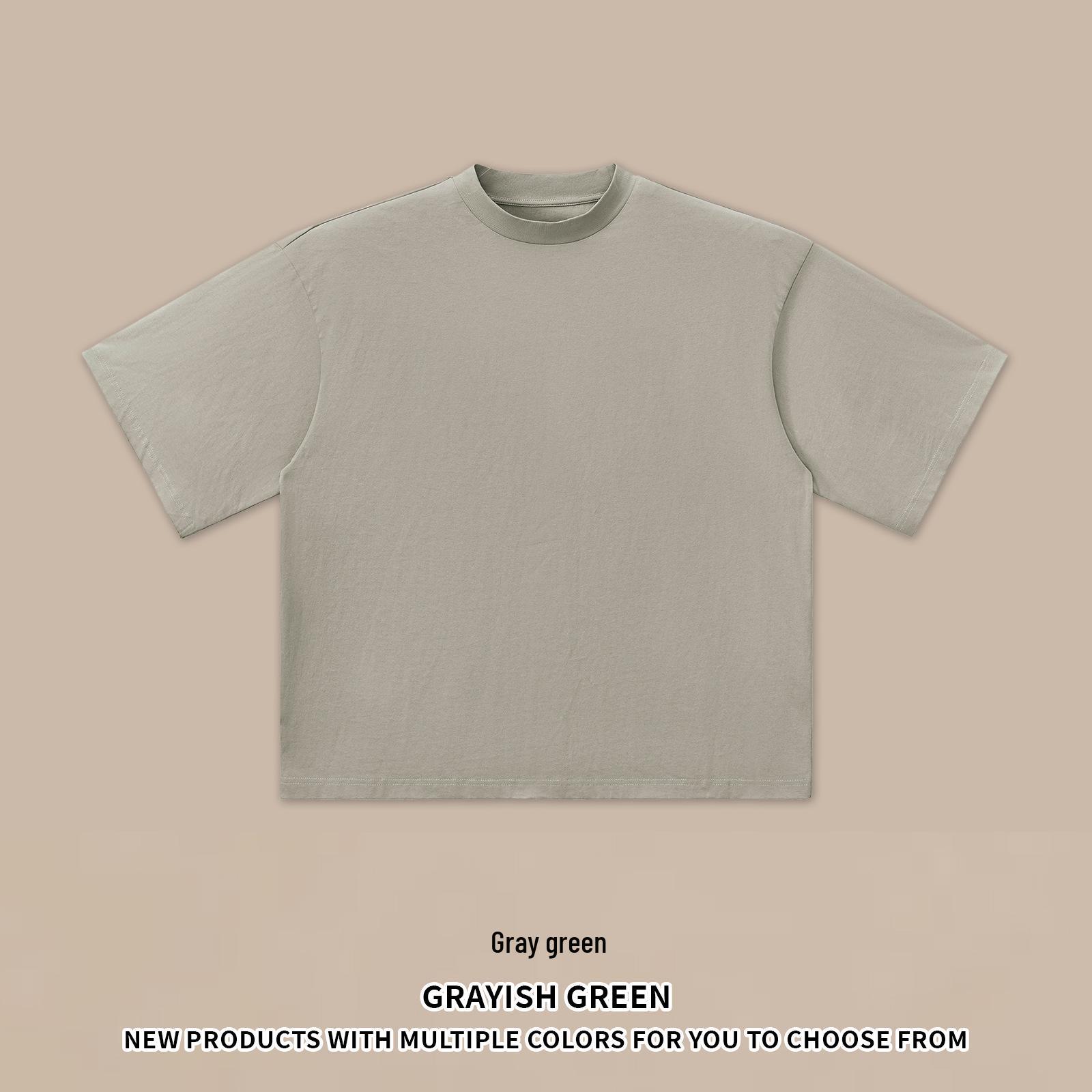 

RS Men s Clothing | European & American High Collar 250G Loose BF Batwing Sleeve T-shirt, FOG Retro Pure Cotton Short Sleeve Tee L