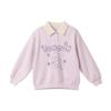 Deesha Girls' Colorblock Polo Sweatshirt with Cute Pet Graphic