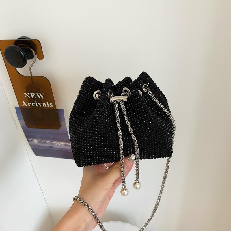 Internet Celebrity Hot Diamond Mini Small Bag Women's Bag 2025 Spring and Summer New Models This Year Popular Chain Messenger Bag Bucket Bag
