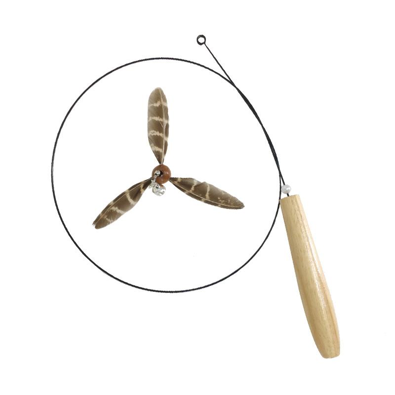Interactive Cat Toy Funny Simulation Bird Feather with Bell Cat Stick Toy for Kitten Playing Teaser Wand Toy Pet Cats Supplies