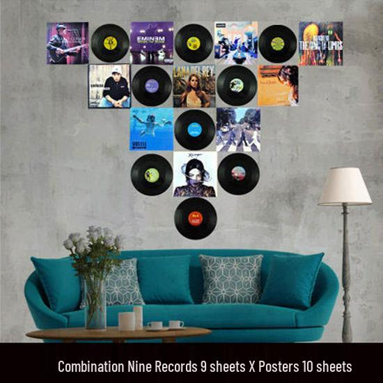 Retro vinylová deska nástěnná dekorace plakátové samolepky pro bar, kavárnu, restauraci a obchod s mléčným čajem