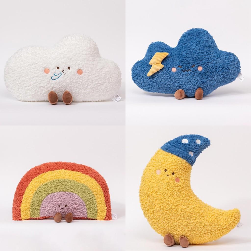 Mond Sonne Sterne Wolken Regenbogen Blitz Plüschtier Dekoration Sternenpuppe Himmel