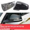 2x Carbon Fiber Pattern Mirror Cover Black Mirror Cover Overlay for BMW F48 F49 F39 G29 F44 F45 F46 F53 F40 for Toyota Supra