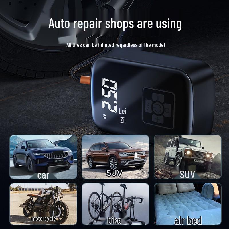 Electric Car Air Pump with Auto Stop