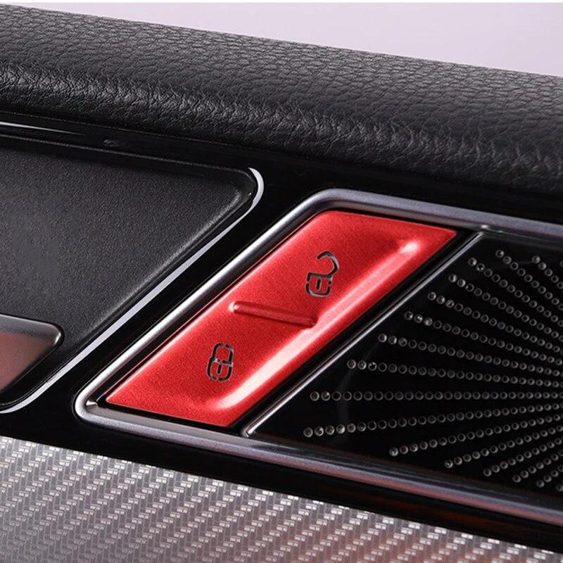 

Декоративная наклейка на кнопку разблокировки двери автомобиля подходит для Volkswagen VW, новые аксессуары для внутренних кнопок из алюминиевого сплава CC C1