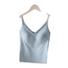 Lace Sexy Liquid Foundation Suspender Small Vest Women's Belly Cover with Chest Pad Beautiful Back Wear Inside Top White Underwear