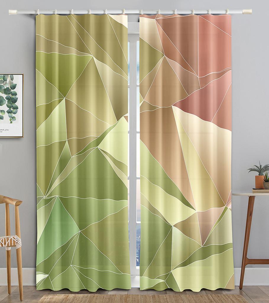 Abstract Luxury Vibrant Texture Shiny Blackout Window Curtain for Living Room Bedroom Bathroom Kicthen Door Cupboard Decor Hooks