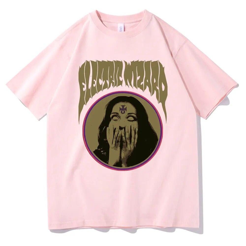 

Футболка з принтом Electric Wizard Possessed Жіноча футболка унісекс із чистої бавовни, круглим вирізом, повсякденна чорна футболка унісекс, чорний вуличний одяг L