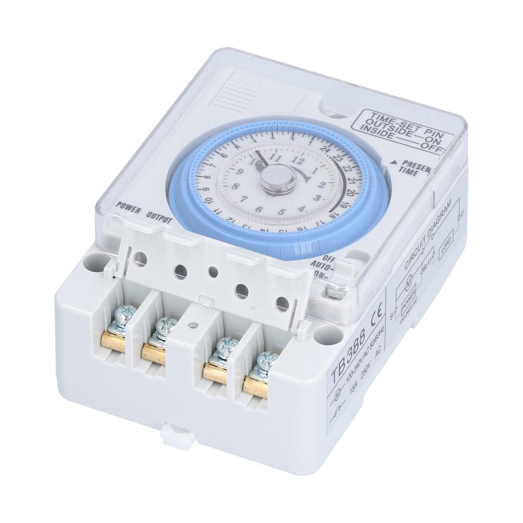 Timer Switch Mechanical Meter Dial Time Controller Din Rail Industrial Control Device 100‑240V
