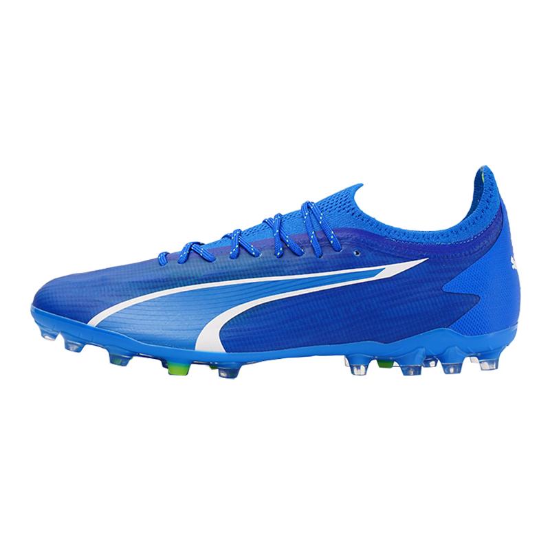 Puma Ultra Ultimate Comfortable Versatile Trendy MG (Rubber Short Studs) Artificial Turf Fabric Football Shoes Men Football Shoes Blue White 107506-03