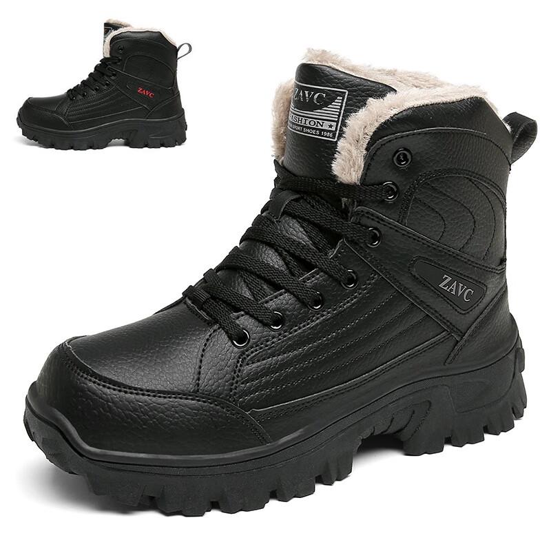 Lutai Men s A08 Winter Waterproof Fleece-Lined Boots
