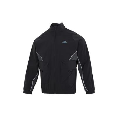 Sport Essentials Logo Stand Collar Woven Jacket Men Jackets Black HM5144