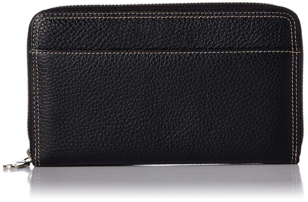 Golbe Women's Long Wallet, Italian Leather, Round Zipper, 46 Cards