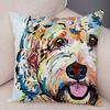 Style Cute Watercolor Pet Dog Pillow Case Decor Cartoon Animal Pillowcase Soft Plush Cushion Cover for Car Sofa Home xcm