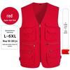 Gilet da arrampicata e fotografia multitasche da uomo taglie forti 10XL (Primavera Autunno)
