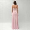 Spot commercio estero esplosione rosa vestito con bretelle femminile sexy top a tubo vita abito da banchetto vestito lungo