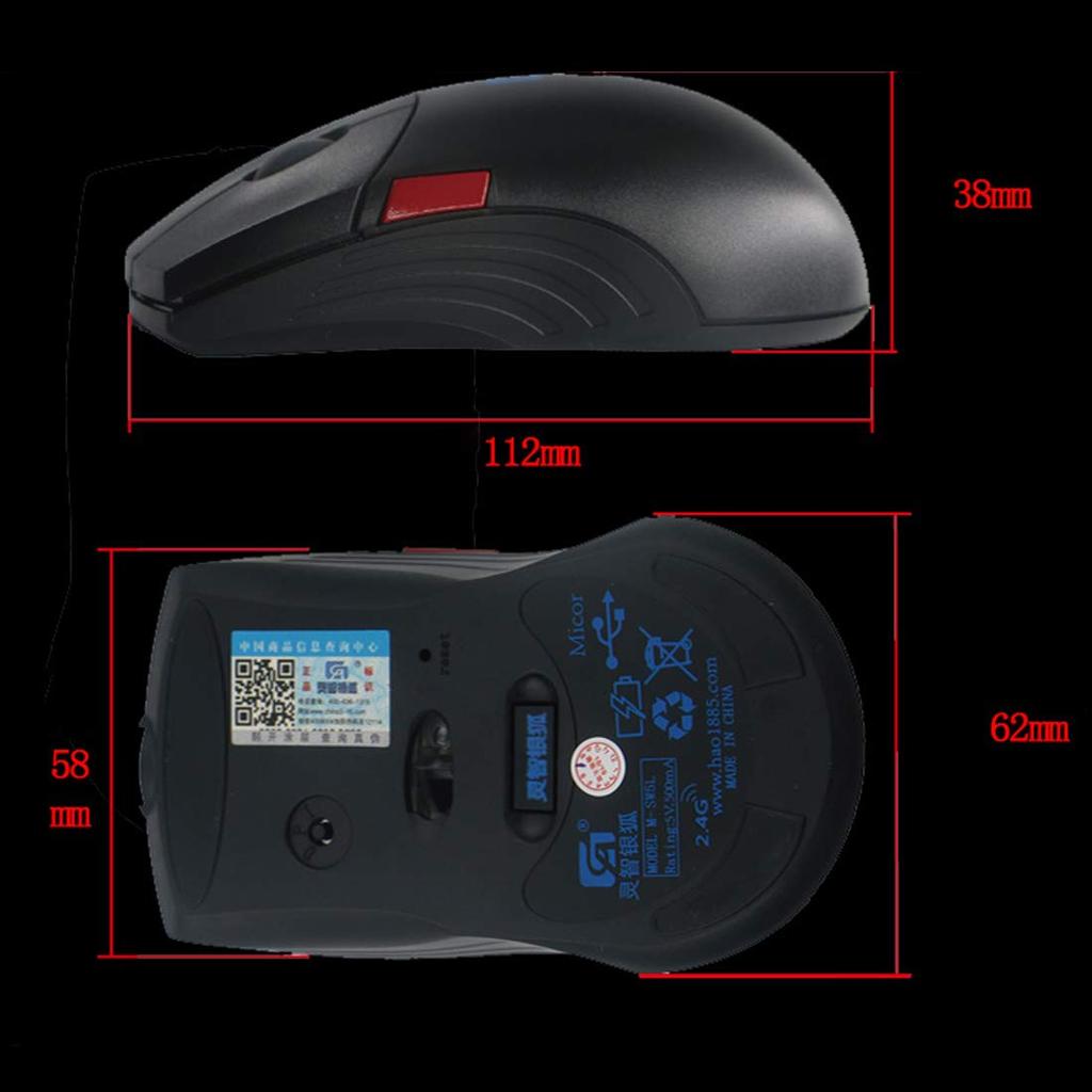 Shengshou Drahtlose Maus mit Unabhängigem Scrollen, Benutzerdefiniertem Makro, 3 DPI-Modi, Hoch Einstellbar, 4 Scrollräder, Ideal für 3D und CAM, 5-Tasten-Maus, Definition,