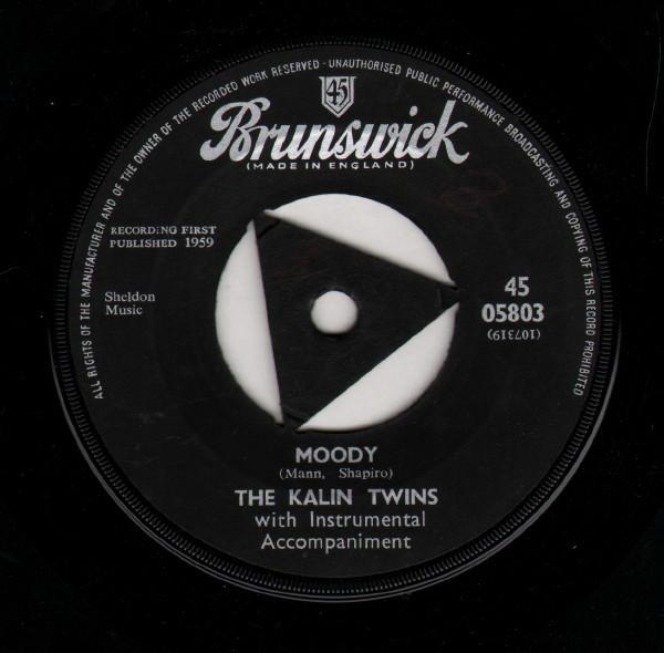 7inch Record KALIN TWINS - Moody 4505803 BRUNSWICK 1959 UK Rock Used