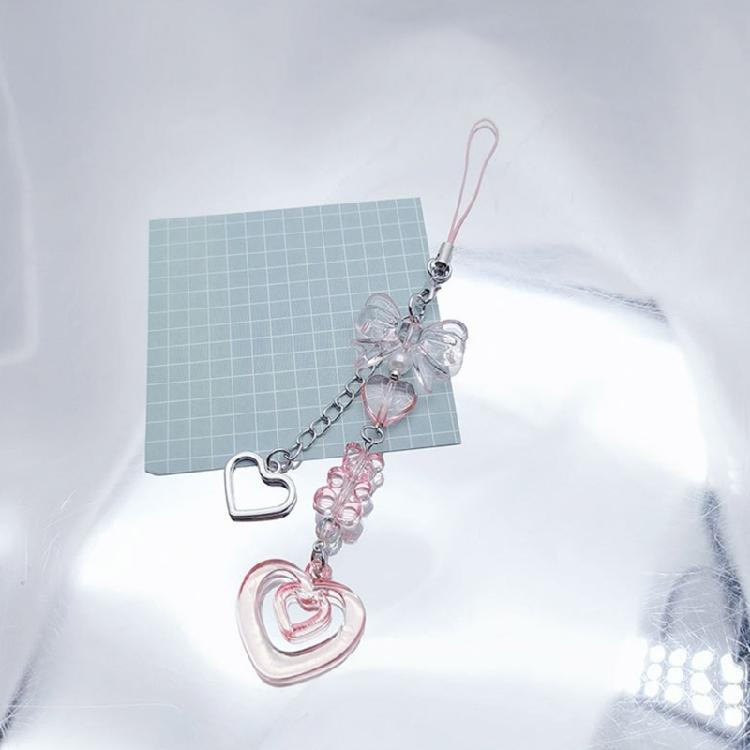 Sweet Cool Bowknot Heart Cross Hanging Pendant Phone Strap Cute Bag Decoration