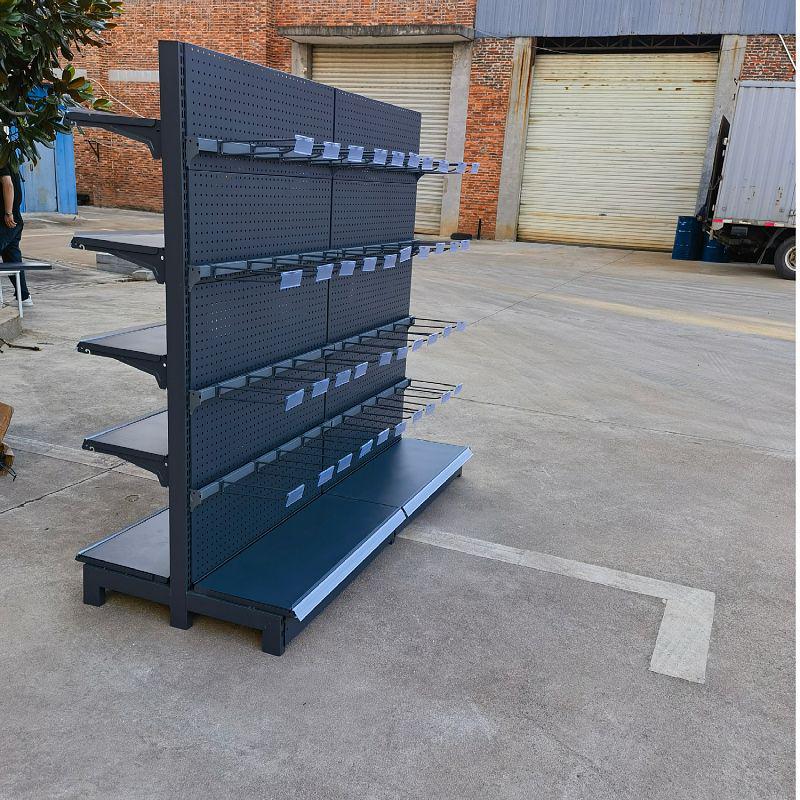 Double-Sided Multi-Layer Display Shelf for Snack Shops