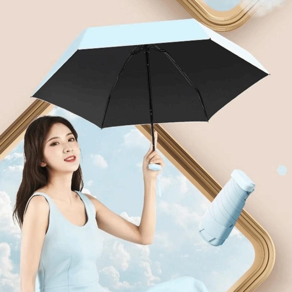 Windproof Mini Compact Pocket Umbrella Lightweight Five-Folding Parasol Sun Shade Parasol  Outdoor