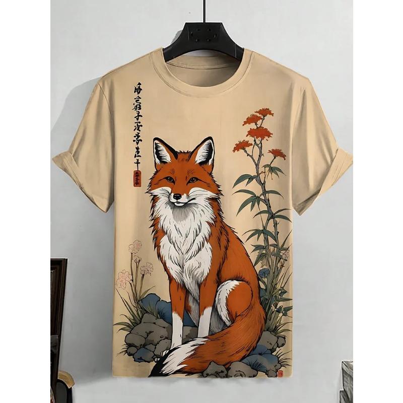 Men's Animal Funny Cat Printed T Shirt Short Sleeved Tees Tops 3D Print O-Neck Shirts Party Summer Casual Men's Clothing Apparel