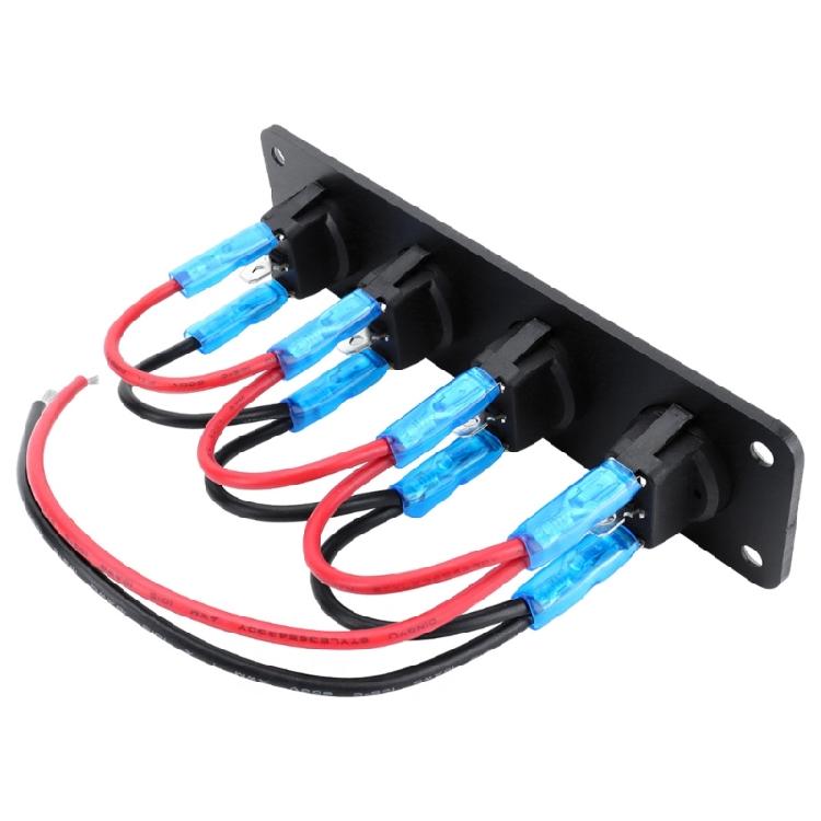 Multifunctional Space Saving 20A 12V Red LED Toggle Switch Panel for Car Truck Motorhomes and Marine Electrical Systems