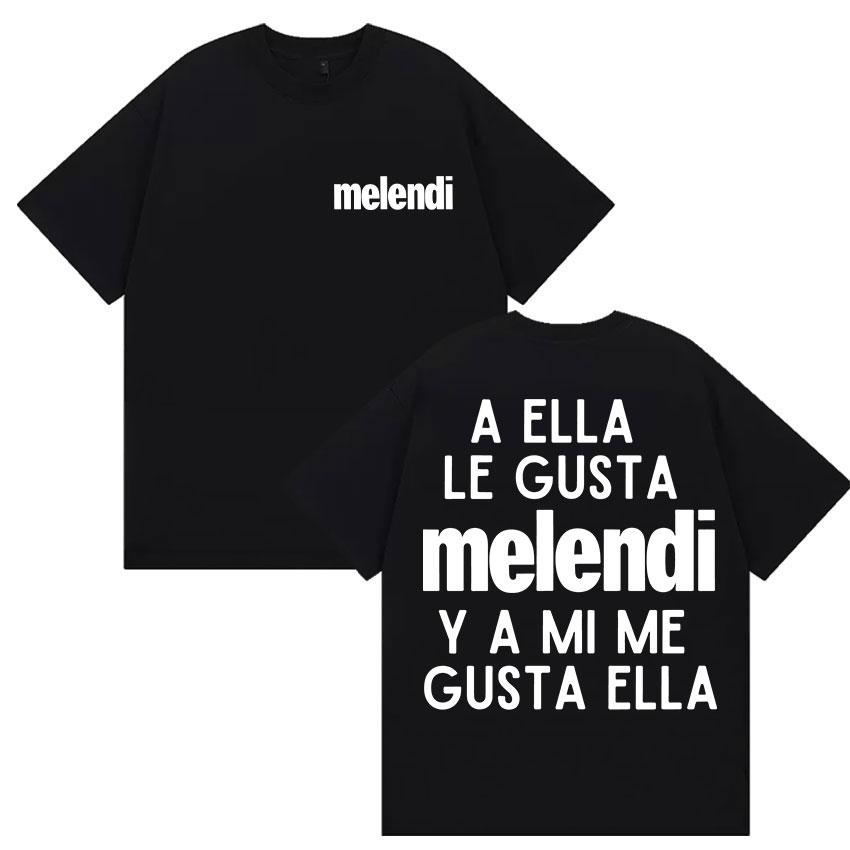Rapper Melendi AELLALE GUSTA 2025 Album Print T Shirt Men Women Casual Fashion Pure Cotton Short Sleeve Tops T-shirts Streetwear