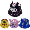 Sombrero de Pescador Pikachu para Niños con Estampado de Dibujos Animados Para Protección Solar y Estilo Azul