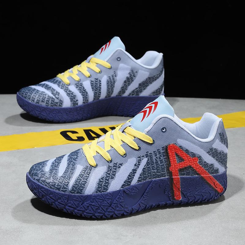 Men's and women's basketball shoes low-top mesh cloth surface colorful fashion non-slip star training shoes sports shoes men's shoes