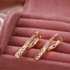 Unusual English Earings Fashion Jewelry  Rose Gold Color Natural Zircon Long Dangle Earrings Women Fine Daily Jewelry