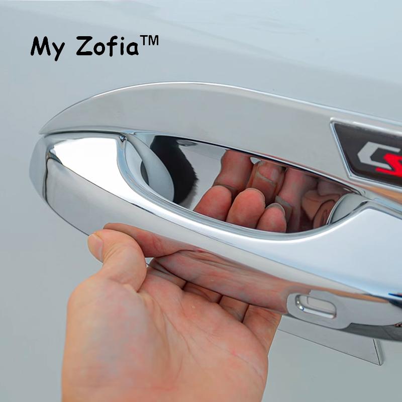 For Changan CS55 PLUS 2023 2024 2025 Car Carbon Fiber Car Door Handle Bowl Cover Trim Protect Exterior Decoration Accessories